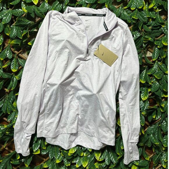 Nike Running Dri Fit Light Pink Zip-up Lightweight Longsleeve Size S NWT - Picture 1 of 5